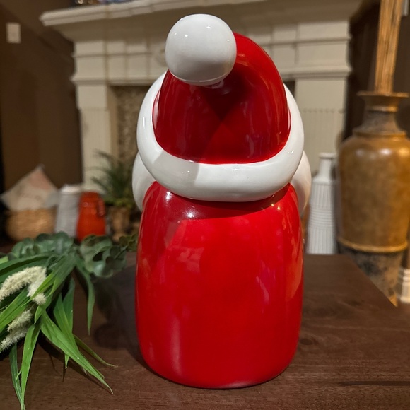 RARE Dept 56 Merry Christmas ZIGGY SANTA BUST Cookie Jar: Cartoon •Red & White - Picture 4 of 8